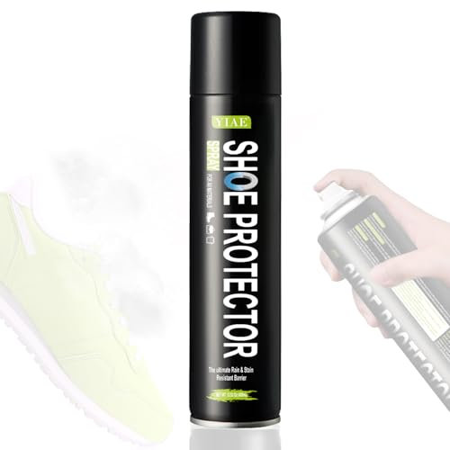 YIAE Spray protector de zapatos integral de 13 onzas | Spray impermeable transpirable para zapatos, gamuza, cuero y tela | Resistente a la lluvia + barrera antimanchas | Secado en 10 minutos y nano
