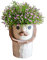XWBLDBDFC Pots de fleurs tête de lion pot de fleurs art déco pots de fleurs décoration de bureau ornements succulents jardinières cadeaux créatifs (couleur : beige) -beige||11 x 17 cm