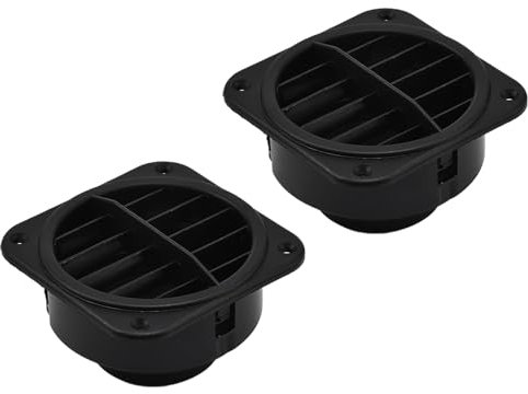 Blueshyhall 2 Stück Standheizung Luftauslass 42/60/75 mm, Drehbare Auto Heizung Diesel Standheizung Luftauslass Zubehör aus PP, Luftauslass für Standheizung von PKW, LKW, Wohnwagen (Quadrat, 60mm)