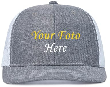 ERICAT personalisiert Cap personalisierte Basecap Baseball Cap mit Foto/Logo/Text gestalten Cap selbst gestalten,verstellbare Trucker-Kappe, lässige Sonnenschild-Kappe als Geschenk
