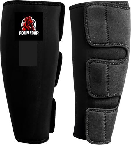 FourRoar Protège Tibias Crossfit en Néoprène 7 mm | Protege Tibia Musculation Respirants Faciles à Mettre et à Retirer | Protection des Tibias pour Soulevé de Terre, Powerlifting