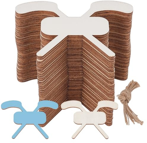 UNICRAFTALE 36 Stück Holz Hockeyschläger Ausschnitte Unlackierte Hockey Holzausschnitte Basteln Mit Seil Hängende Ornamente DIY Bastelarbeiten Zum Malen Kunst Heimparty Dekoration Brandmalerei