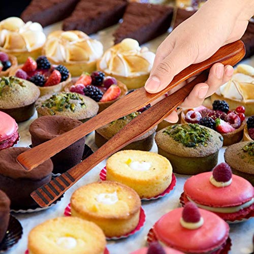 CHICIRIS Pince de Cuisine en Bois Durable pour Barbecue, pour Servir des Filets Grillés et des Gâteaux, Fêtes
