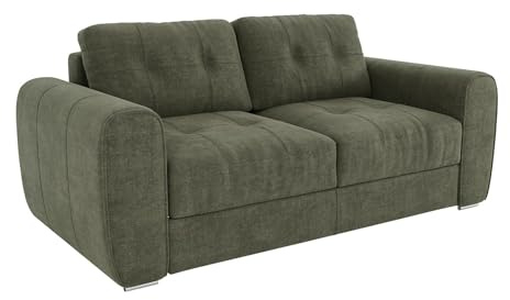Vente-unique - Schlafsofa 3 Bolipo - Polyester - grün