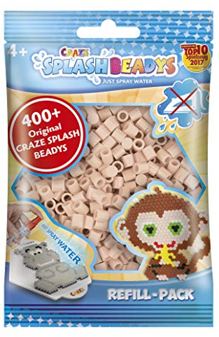 CRAZE SPLASH BEADYS Refill-Set Ersatzperlen hautfarben skin Nachfüllpack Bastelperlen Bügelperlen ohne Bügeln 11454