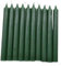 Pack of 10 Colourful Non DRIP Dinner Candles for Less Price - AVILABLE in Purple, Green,Blue,Pink, Orange,White and RED (Dark Green)