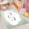 carpet city Kinderteppich Bubble Kids Flachflor mit Wolken-Motiv in Mint-Grün für Kinderzimmer; Größe: 160x225 cm, bubble-1324-green-160x225