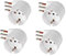 Rosi RSFP78027/4 Unika, Bianco, Spina 10A, Set di 4 Pezzi
