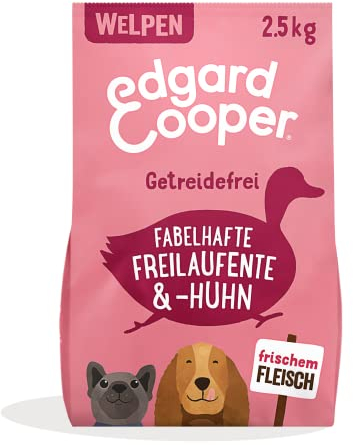 Edgard & Cooper Welpenfutter, Trockenfutter für Hunde (Ente & Huhn, 2.5kg), Hundefutter trocken, Getreidefrei, natürliche Zutaten und frisches Fleisch, voller essentieller Aminosäuren