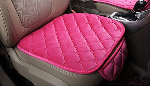 Auto rutschfest Sitzauflagen, Universal Autositzauflage Plüsch Sitzbezüge, Autositzbezug Vordersitz und Rücksitz Kissen Schonbezüge Abdeckung (Pink,1 Stück Vordersitzbezug)