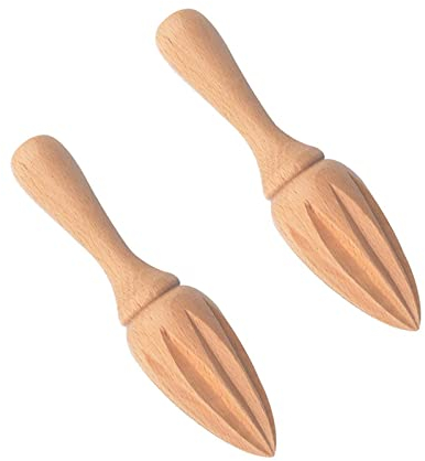 2 exprimidores de cono de limón, exprimidor manual de madera, exprimidor de frutas para jugo de limón, jugo de lima, jugo de naranja, frutas cítricas