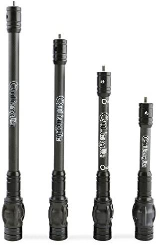 SHARROW Carbon Bogen Stabilisator für die Jagd, Flexibler Kern mit Dämpfungssystem und Gewichten, 6 8 10 12 Balance Bar Dämpfer Rod Stoßdämpfer (10 Zoll)