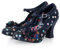 Ruby Shoo Damen Nina Navy Pailletten Mid Heel Mary Jane Pumps, Marineblaue Pailletten, 39 EU