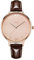 SHENGKE Frauen Uhren Lederband Luxus Quarz Uhren Kleid Mädchen Damen Armbanduhr Braun