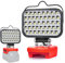 Edtran Lampada a batteria per Milwaukee M18 18 V, 80 W, senza fili, 80 W, 8000 lm, faretto a LED luminoso, portatile, per cantieri, lampada a batteria con tipo C e ricarica USB