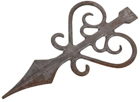 jojofuny Cast Iron Fence Spire Fence Outdoor Decorative Pointed Shape Finial Border Accessories