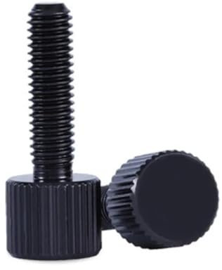 5 Stück - 10 Stück M2 M2,5 M3 M4 M5 M6 Stahl mit schwarzer Rändelschraube mit kleinem Kopf(10mm,M4(5Pcs))
