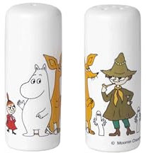 Pluto Design Salz- & Pfefferstreuer Set Moomin Friends Keramik weiß/bunt
