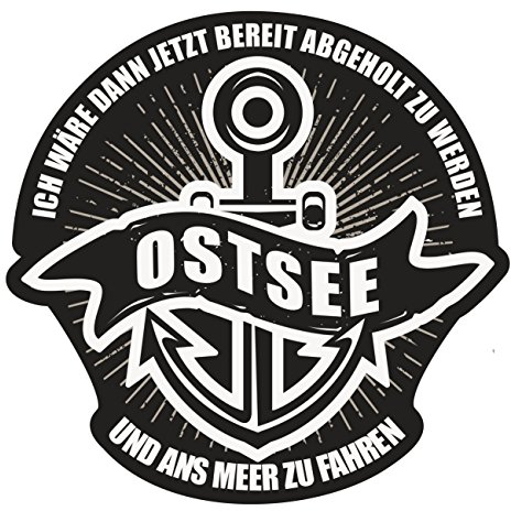 Spaß Kostet Wetterfester Aufkleber OSTSEE 9 cm oder 41 cm Rostock Warnemünde Rügen Usedom