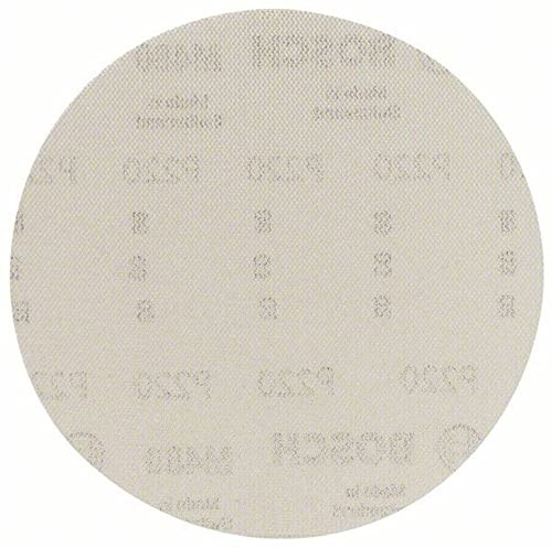 Bosch Professional Set of 5 Sanding Sheets M480 Best for Wood and Paint (Wood and Paint, Ø 150 mm, grit P220, Accessories for Random Orbit Sander)