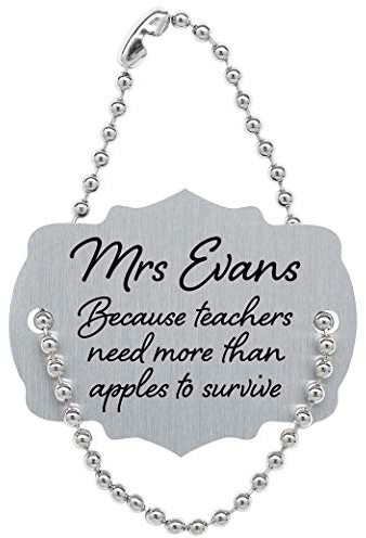Personalised Teacher Metal Wine Bottle Tag Label End of Term Thank You Gift