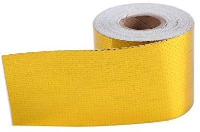 MASO Goldfolien-Klebeband 10MX5CM Hochtemperatur-Hitzeschild-Klebeband-Schutzbänder für Autoölrohre Dampfrohr-Baurohr