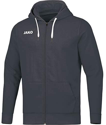 JAKO Herren Kapuzenjacke Base, Anthrazit, XXL