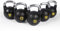 Kettlebells AGYH Schwarz Stahlguss, Bauchmuskeln Taille Muskeltrainingsgeräte, Einteilige Formen, 8kg / 12kg / 16kg / 20kg / 24kg (Size : 24kg/52.9lb)