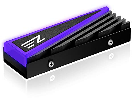 EZDIY-FAB Dissipateur Thermique en Aluminium NVME M.2 12V 4 Broches RGB Refroidisseur pour dissipateur de Chaleur SSD 2280 M2 Tri-Cool avec Coussin Thermique en Silicone