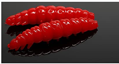 Libra Lures Larva 35 35mm 3,5cm Käse Rot 021 5908291083953 Bienenmade zum auftreibenden Angeln Forellenangeln