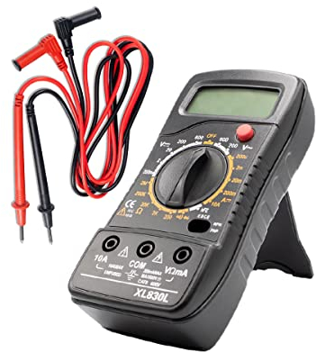 MMOBIEL Multimetro digitale professionale CAT III 1000 V - 2000 conteggi - tester della tensione Test CA/CC, corrente, resistenza, continuità, verifica transistor - incl. puntali e manuale