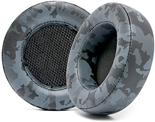 Coussinets de Remplacement WC pour Le Casque de Jeu Corsair Virtuoso fabriqués par Wicked Cushions | Durabilité, épaisseur, Cuir Plus Souple et Isolation sonore améliorés | Camo Noir