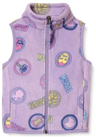 Amazon Essentials Disney | Marvel | Star Wars | Princess Gilet Invernale in Pile Bambine e Ragazze, Marvel Logo, 10 Anni