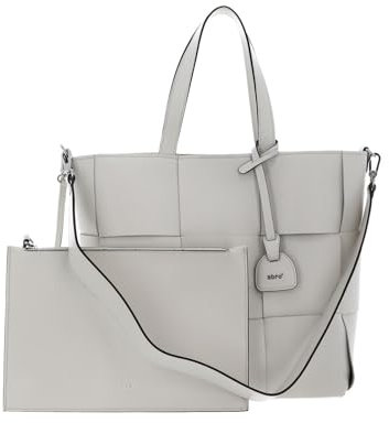 Abro Leather Artemide Shopper Chessboard Small S Ivory