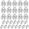 15 morsetti per fune da 4 mm, in acciaio inox M4, 4 mm, morsetto per fune metallica da 4 mm, morsetto per fune metallica