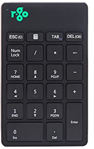 R-Go Break, Teclado numérico, Bluetooth, Teclado numérico Teclado Adicional, con Software de Pausa Anti-RSI, inalámbrico, Compatible con Windows/Mac/Linux, Negro