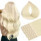 hotbanana Tape in Extensions Echthaar, 35cm Tape Extensions Echthaar 14 Zoll 20 Stück 50g Platinblond Echthaar Extensions Tape Gerade Remy Echthaar Tape Extensions