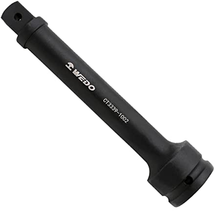 WEDO Kraft-Verlängerung Schlagschrauber Steckschlüsselverlängerung Adapter 40 Chromstahl Schwarz-Spray Verschleißfestigkeit 3/4inch 200mm Lang