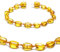 Echtes Bernstein Armband - Ostsee Schmuck - Roh Anti Stress Armband aus Ostsee Bernstein Perlen - Echter Bernstein Schmuck, beliebt als Glücksstein Armband (HONIG, 13 CM)