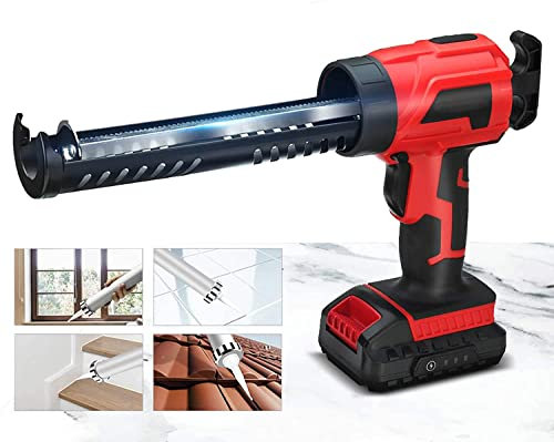 NOALED Pistola de calafateo de Vidrio eléctrica inalámbrica de Mano de 7000 RPM Costuras inalámbricas Sellador Pistola de Pegamento Herramienta aplicadora de Adhesivo 70Kg Propulsión con batería