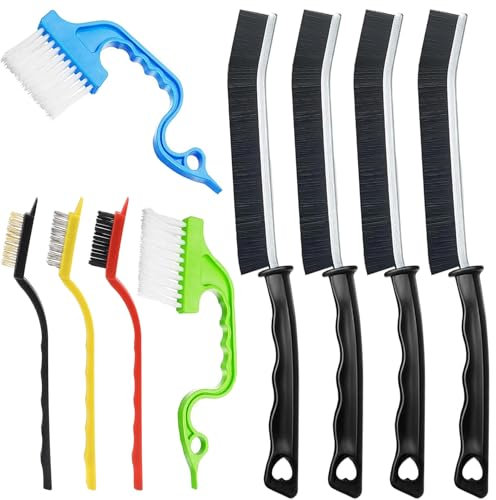 7 Pcs Hard Bristle Crevice Cleaning Brush, Gap Cleaning Brush 2023 New Multifunctional Corner Cleaning Brush Tool for Bathroom Window Tracks Kitchen