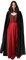 AOOWU Schwarzer Umhang, Mittelalter Umhang Kapuzenumhang, Herren Damen Halloween Umhang mit Kapuze, Umhang kostüm Cape Satin Erwachsene, Umhang Kostüm Mantel für Halloween Weihnachten Karneval Kostüm