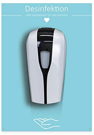 MyMAXXI | Desinfektionsmittelspender Shop Rückwand inkl. 6x Desinfektionsmittel 1000ml Sensor automatisch Wandmontage | touchless disinfection | Händedesinfektion Spender Desinfektion Hygienespender