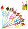 COEMA Fire Engine Truck Curly Straws, Novelty Kids Straws, Reusable Drinking Staws, Curly Hard Plastic Straws, Kids Birthday Party Decorations Supplies, Family Reunion Party Favors - Pack of 8