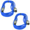 Paccs 2 Stück 5 m Mikrofonkabel Blau XLR Stecker male auf XLR Buchse female - Symmetrisch Audio Kabel DMX OFC-Kupfer
