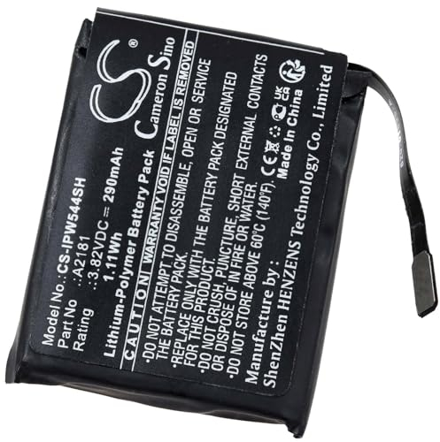 Batteria compatibile con Apple Watch 5 44 mm, 3,82 V, ai polimeri di litio