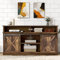 sogesfurniture Mobile da cucina, mobile TV, con porta scorrevole, per cucina, soggiorno, studio, stile industriale, 148 x 40 x 78 cm