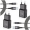 2er-Pack Ladegerät Schnellladegerät mit 2m Ladekabel USB C Nylon Schnellladekabel für Samsung Galaxy S21 S20 S10 S9 S8 A05S A13 A14 A15 A20 A23 A25 A33 A34 A35 A40 A52 A53 A54 A55 M54 M53 M34 M14