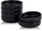 Swuut Lot de 6 petits bols à sauce soja en céramique de 9 cm pour condiments, sushis, ketchup, barbecue (noir)