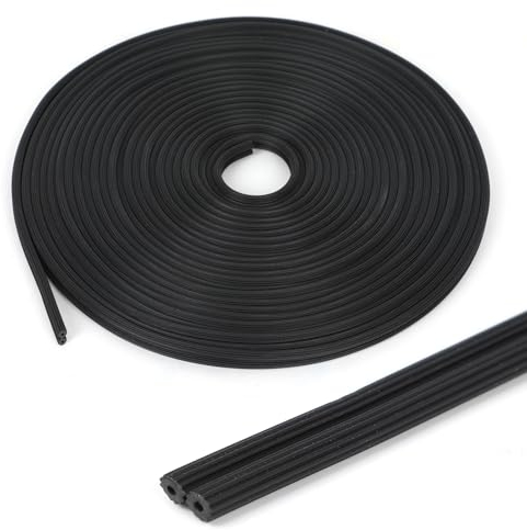 Junta goma para puertas mosquiteras 10 Meter Ø 3.8mm, cordón de goma para fijación de tejido mosquitera, cordón de refuerzo como junta de mosquiteras, cordón de goma para reparación de mosquiteras